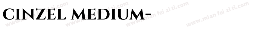 cinzel medium字体转换
